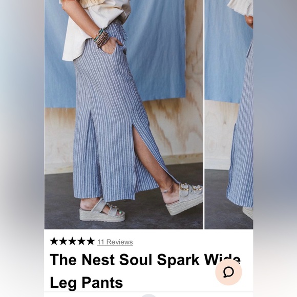 Three Bird Nest Soul Spark Wide-Leg Pants - Picture 2 of 5